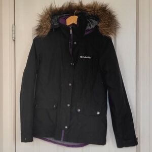 Columbia Black Faux Fur Jacket